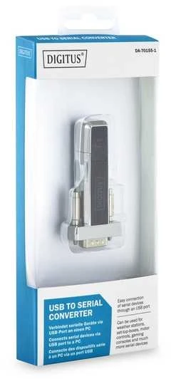 Assmann Electronic Assmann elektroninis DIGITUS keitiklis USB1.1 į serijinį įsk. USB A/M USB A/F laidas 80cm