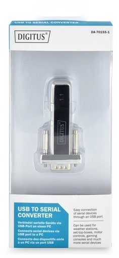 Assmann Electronic Assmann elektroninis DIGITUS keitiklis USB1.1 į serijinį įsk. USB A/M USB A/F laidas 80cm