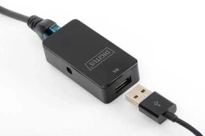 Digitus USB 2.0 didelės spartos prailginimo kabelis per susuktą porą cat.5e/6 utp iki 50 m