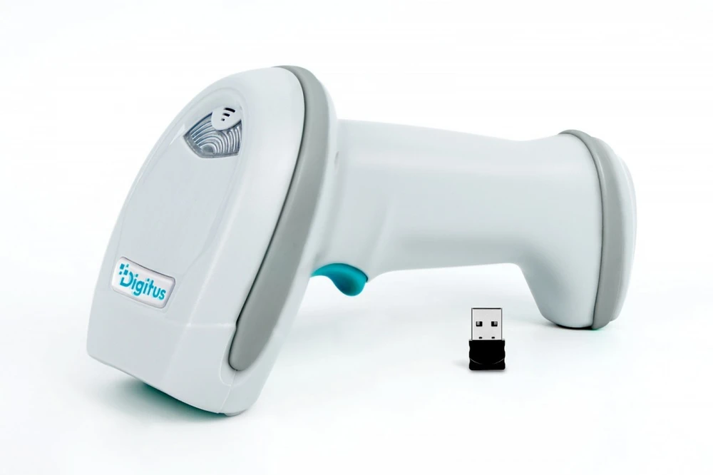 Spausdintuvas Digitus Zaawansowany czytnik kodów kreskowych belaidis USB-RJ45 2m, 1D/2D 2m/s, IP52, stojak w zestawie