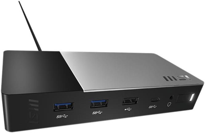 MSI USB-C Docking Station Gen 2 USB 3.2 Gen 2 (3.1 Gen 2) Type-C Juodas