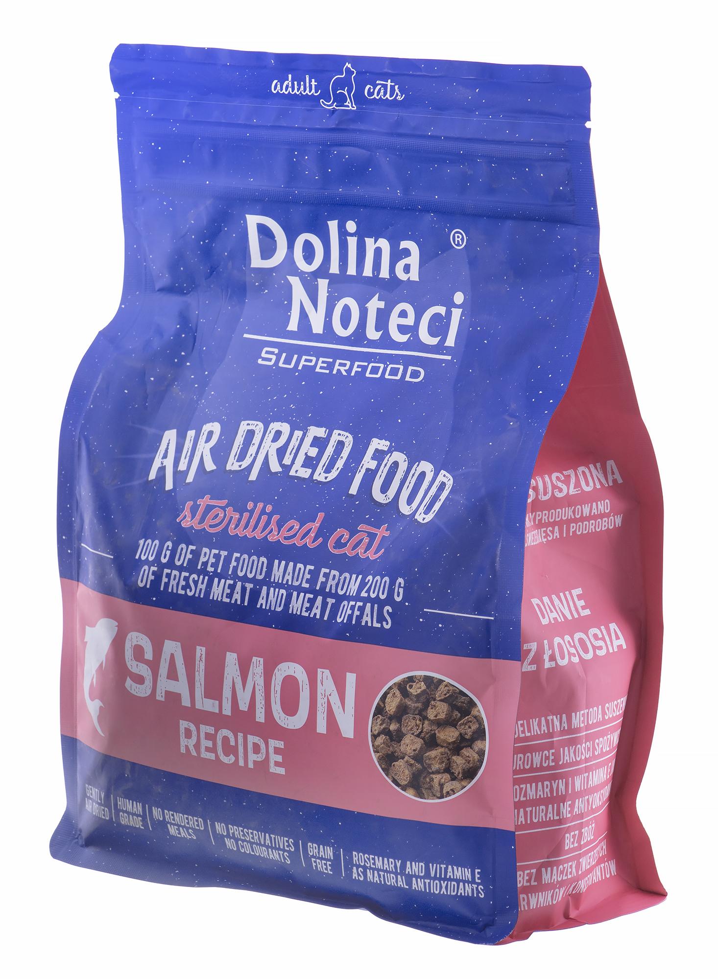Kačių Maistas - DOLINA NOTECI Superfood Sterilizuotas Lašiša 43% Baltymų 1kg