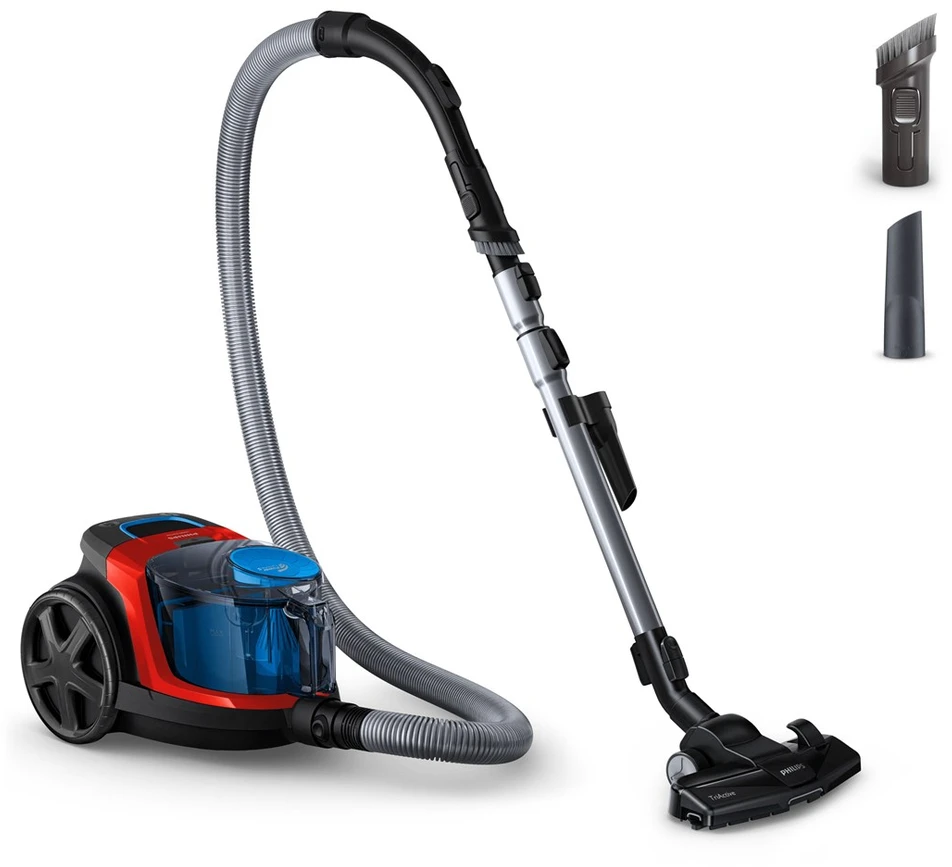 Dulkių siurblys be maišelio philips fc9330/09 (650w; spalva juoda, spalva raudona)