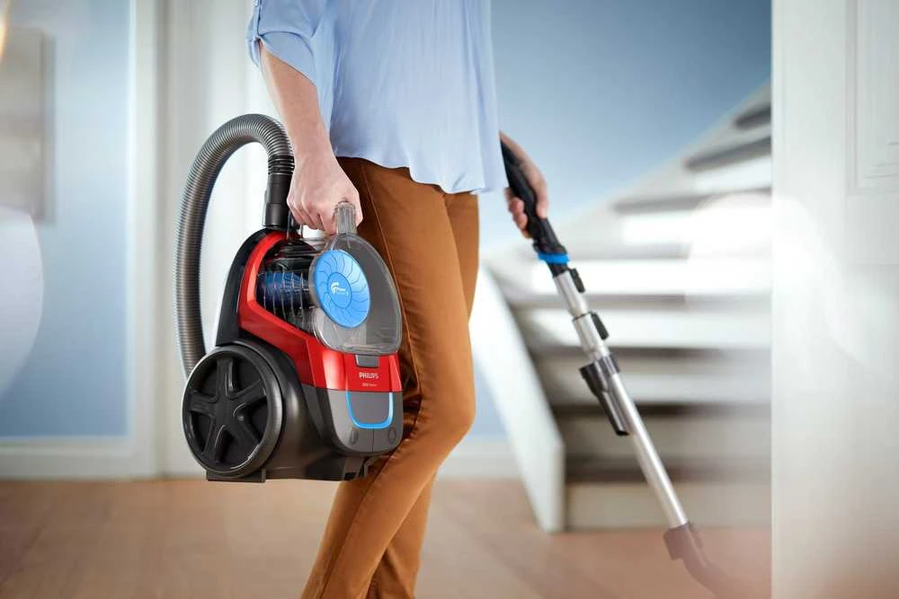 Dulkių siurblys be maišelio philips fc9330/09 (650w; spalva juoda, spalva raudona)