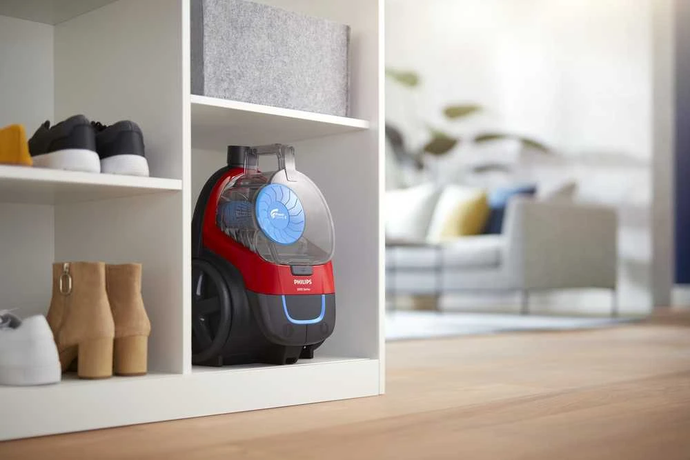 Dulkių siurblys be maišelio philips fc9330/09 (650w; spalva juoda, spalva raudona)