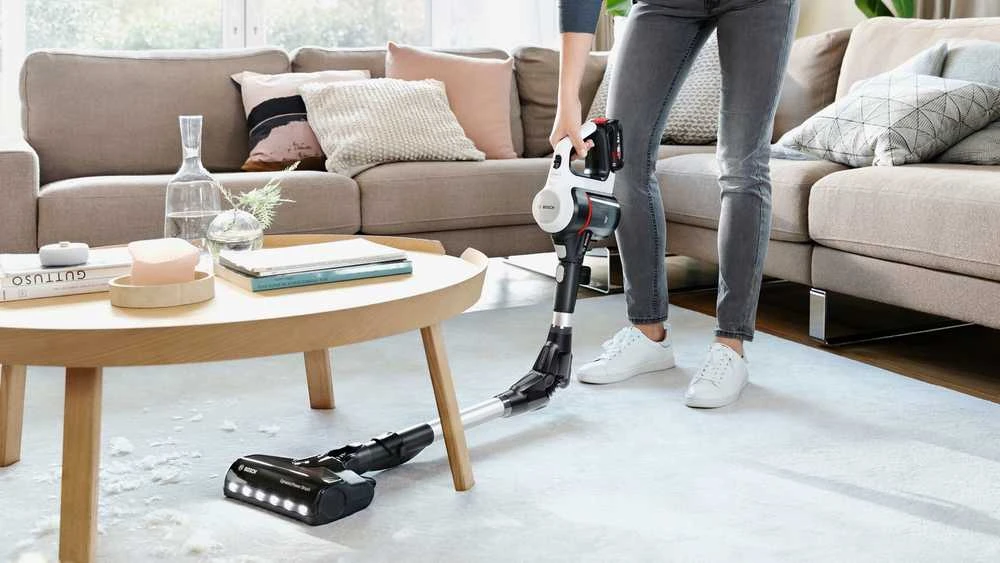 Bosch BSS711W stick vacuum/electric broom Baterija Dry Bagless 0.3 L Juodas, Sidabrinis, Baltas