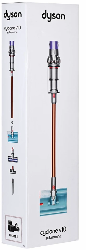 Dyson V10 Submarine 2-in-1 Laidinė Dulkių Siurblys Baterijomis Sausas & Šlapias Be Maišelio 0.76 L Varis, Pilkas