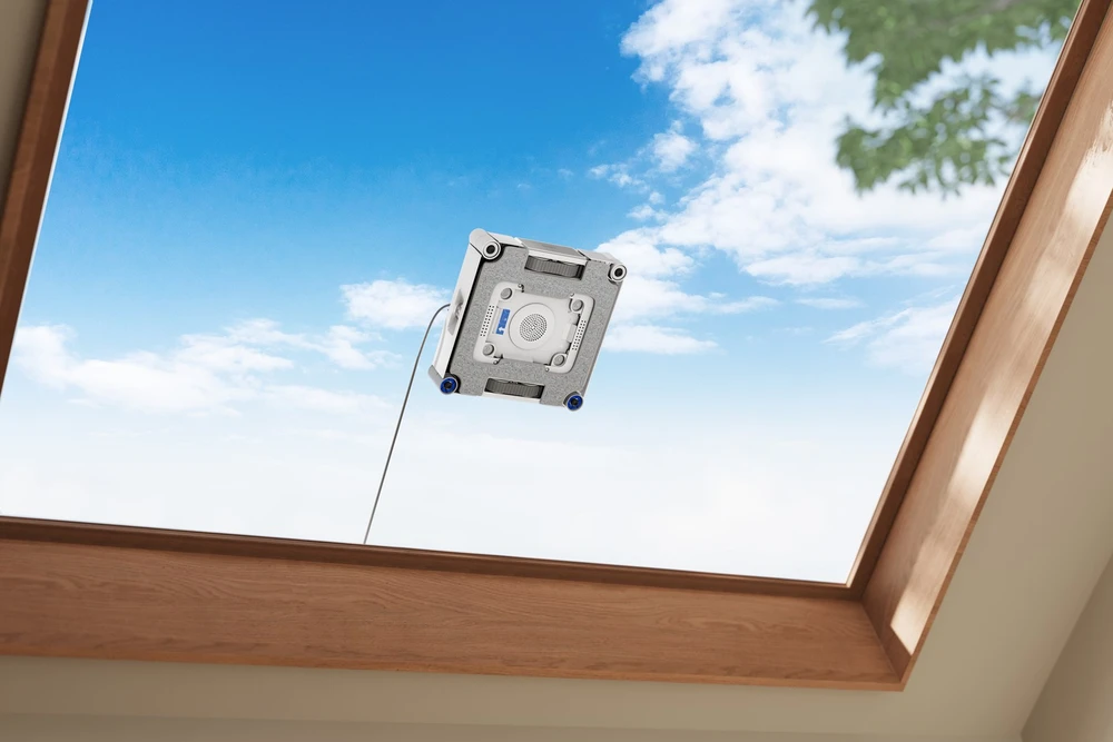 Langų valymo robotas Ecovacs WINBOT W3 OMNI, Baltas/sidabrinis