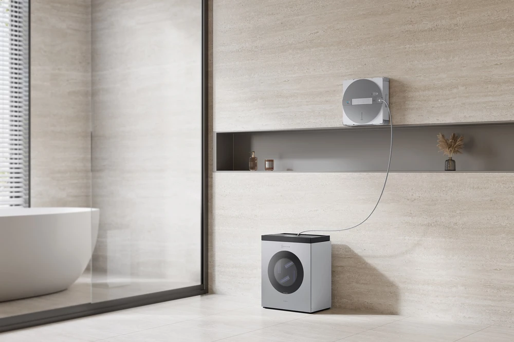 Langų valymo robotas Ecovacs WINBOT W3 OMNI, Baltas/sidabrinis