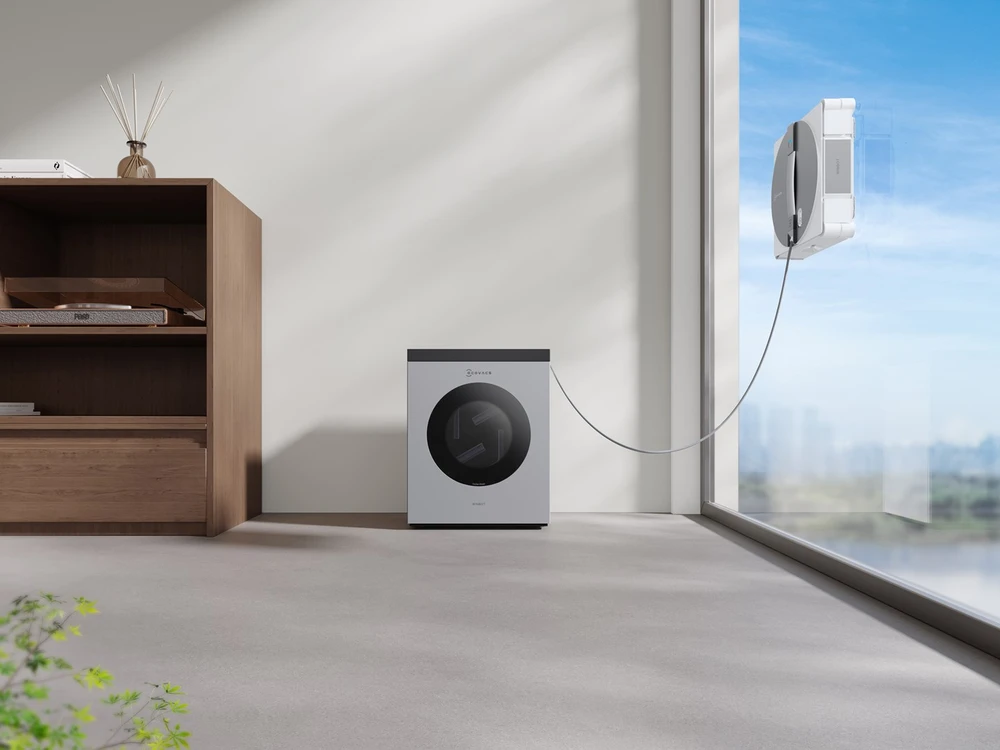 Langų valymo robotas Ecovacs WINBOT W3 OMNI, Baltas/sidabrinis