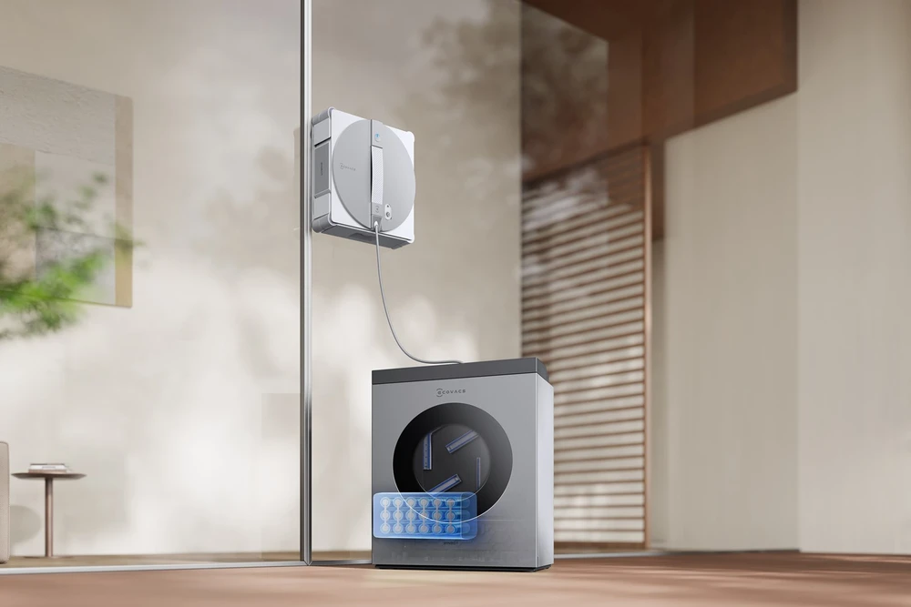 Langų valymo robotas Ecovacs WINBOT W3 OMNI, Baltas/sidabrinis