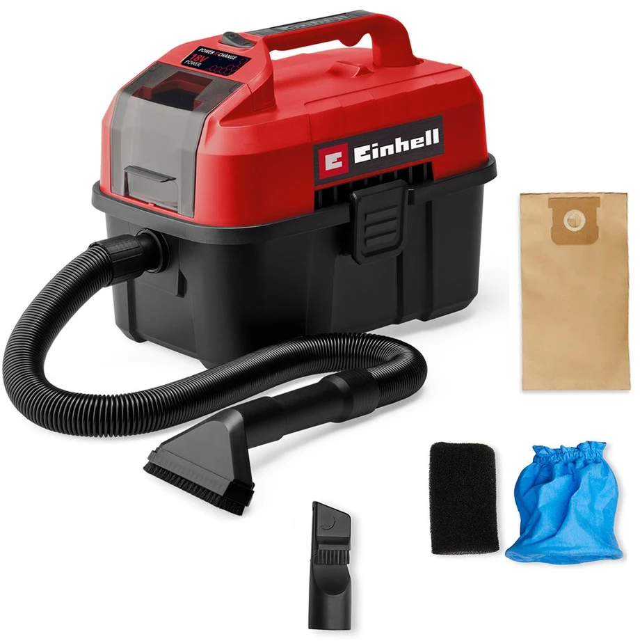 Akumuliatorinis dulkių siurblys Einhell TE-VC 18/10 Li-Solo; 18 V; 10 l (be akumuliatoriaus ir pakrovėjo)