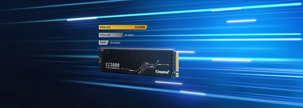 „Kingston Technology KC3000 M.2 1024 GB PCI Express 4.0 3D TLC NVMe“ diskai