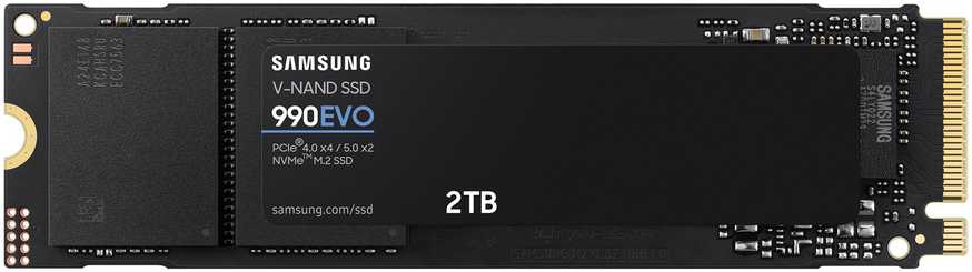 Kietasis diskas Samsung 990 EVO, 2000 GB, Rašymo greitis 4200 MB/s, Skaitymo greitis 5000 MB/s