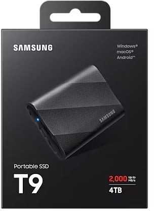 Kietasis diskas Samsung Išorinis SSD T9 4TB USB3.2 Gen.2 juodas