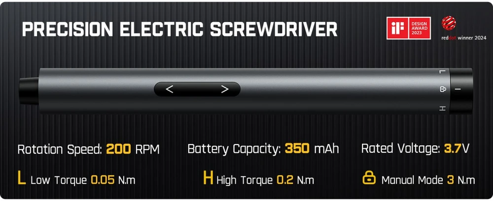Fanttik E1 Max 3.7V elektrinių atsuktuvų rinkinys (grąžtas)