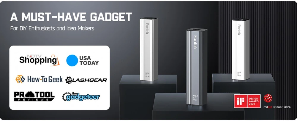 Fanttik E1 Max 3.7V elektrinių atsuktuvų rinkinys (grąžtas)