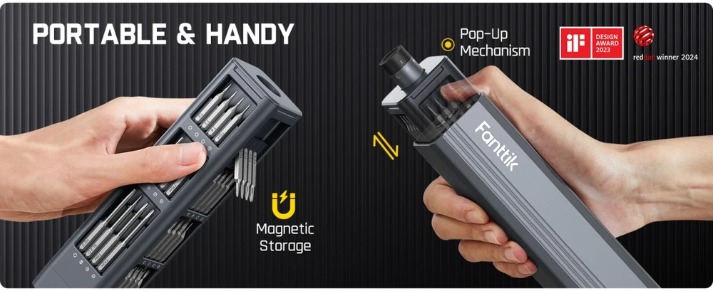 Fanttik E1 Max 3.7V elektrinių atsuktuvų rinkinys (grąžtas)