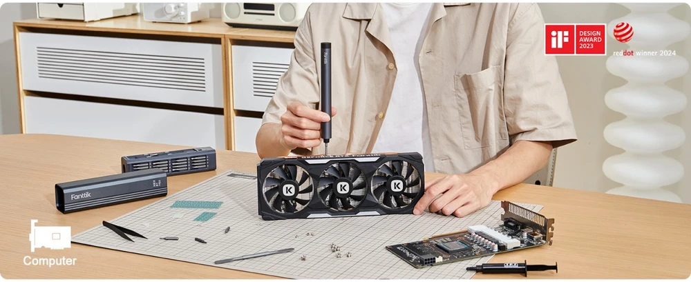 Fanttik E1 Max 3.7V elektrinių atsuktuvų rinkinys (grąžtas)