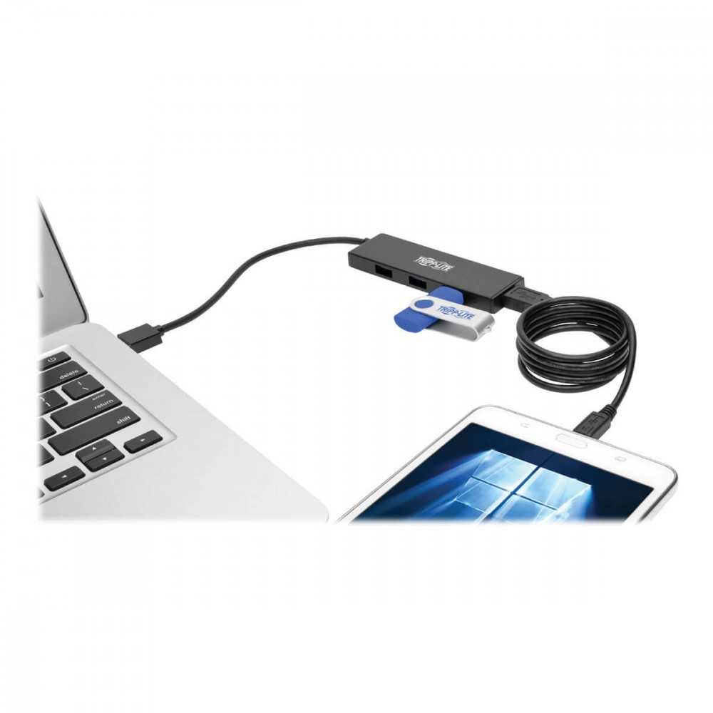Eaton SuperSpeed U360-004-SLIM 4 prievadų ypač plonas nešiojamasis USB 3.0 šakotuvas