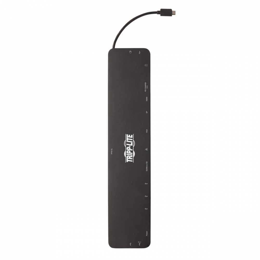 „Eaton Tripp Lite“ USB-C dokas, trigubas „Ekranas“ – 4K HDMI ir DP, VGA, USB 3.2 Gen 1, USB-A/C šakotuvas, GbE, 100 W PD įkrovimas