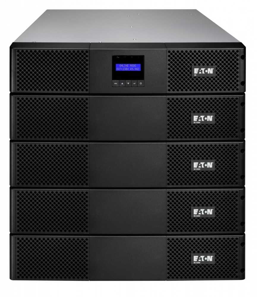 EATON 9E UPS AC 200/220/230/240V 900W 1000VA RS-232 USB išvesties jungtys 4 2U Juodas