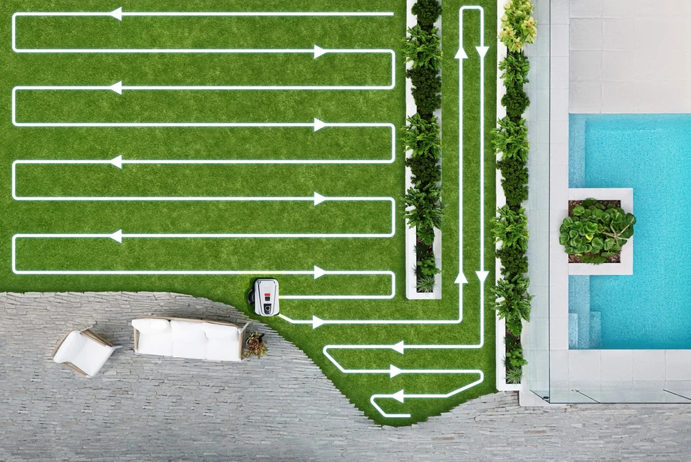 Ecovacs belaidis vejos robotas Goat A3000 LiDAR PRO su kraštų pjovimo funkcija