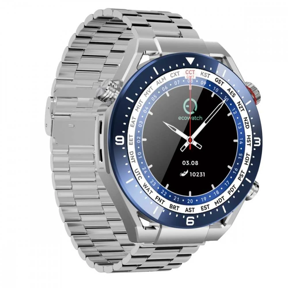 Išmanusis laikrodis Maxcom Ecowatch 1 sidabrinė