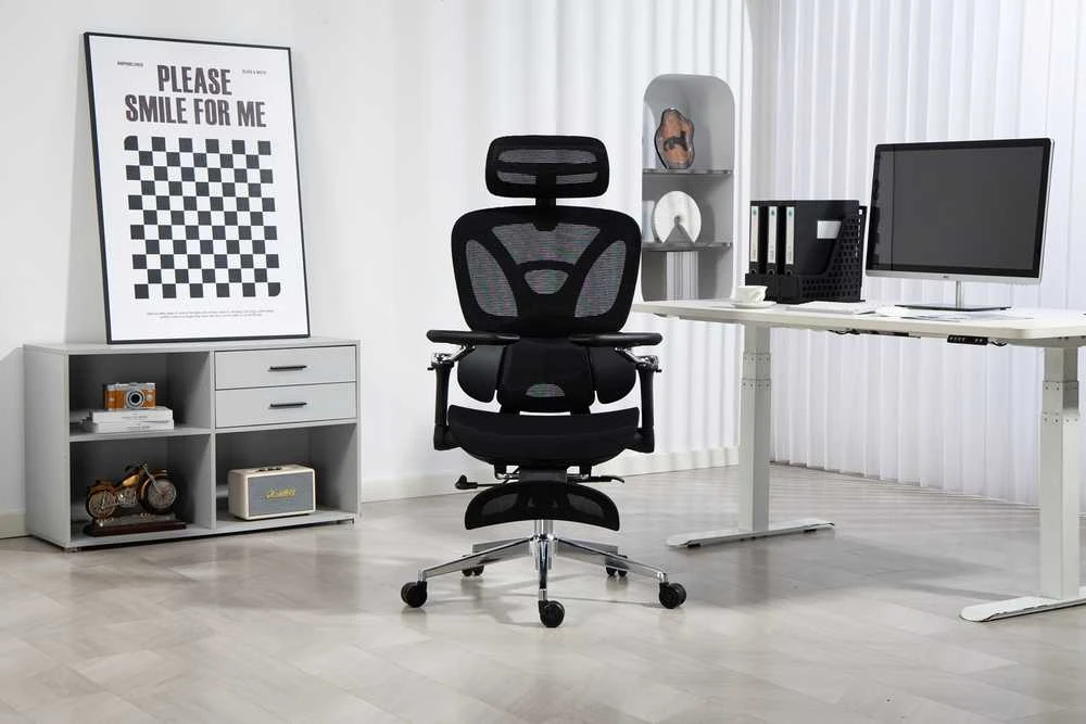 Effiki Activejet fotel biurowy ergonomiczny yk848 juoda