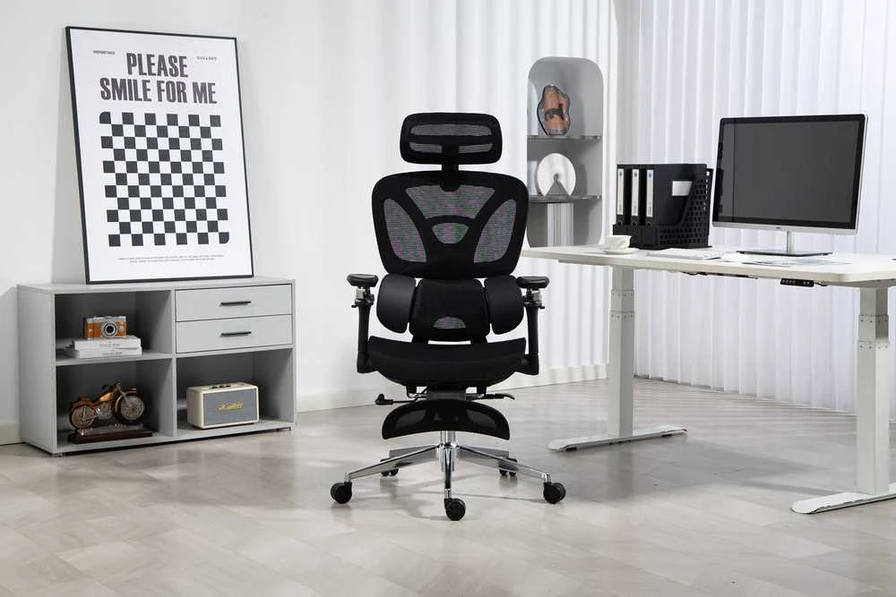 Effiki Activejet fotel biurowy ergonomiczny yk848 juoda