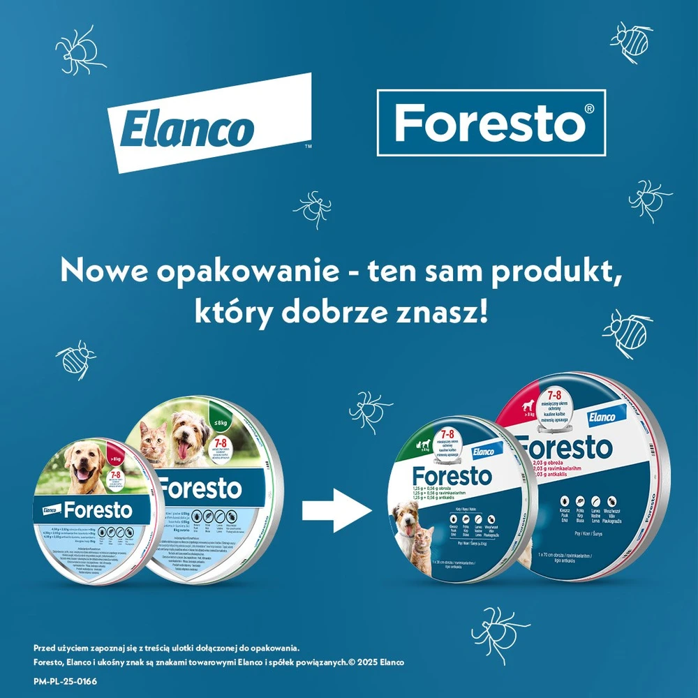 ENA Elanco Foresto antkaklis virš 8kg šunims