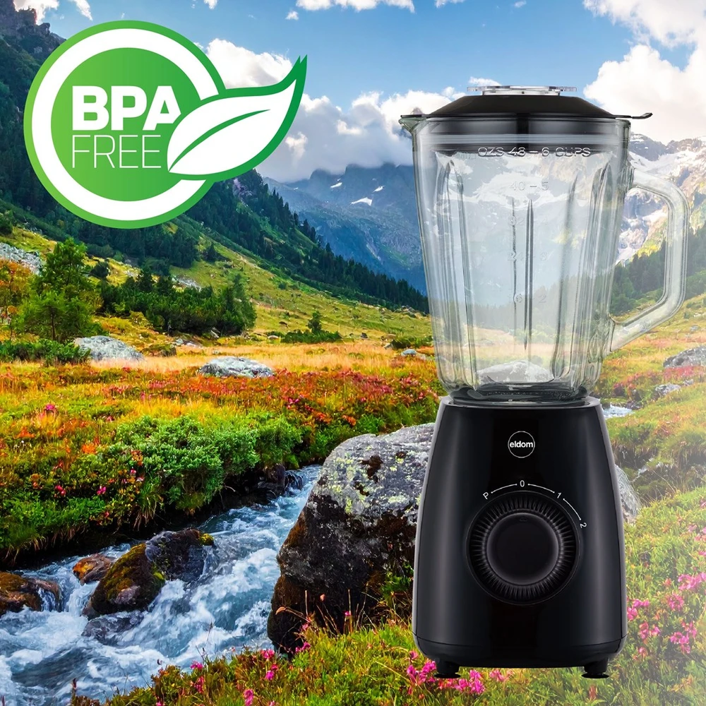 „Eldom“ ąsotinis trintuvas bk6 noxar 100w juodas 22000 aps./min. 1,8 l grūdinto stiklo ąsotis du greičio lygiai + pulsavimas