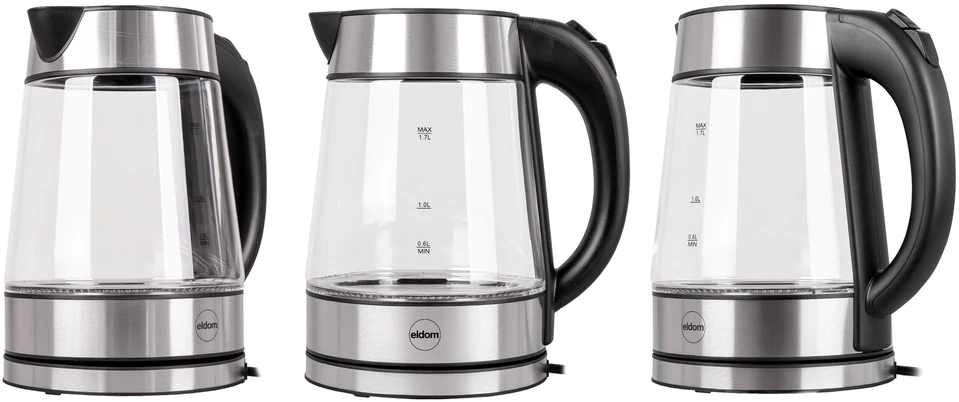 Virdulys ELDOM C420 KETTY GLASS CORDLESS KETTLE 1.7 L 2200 W