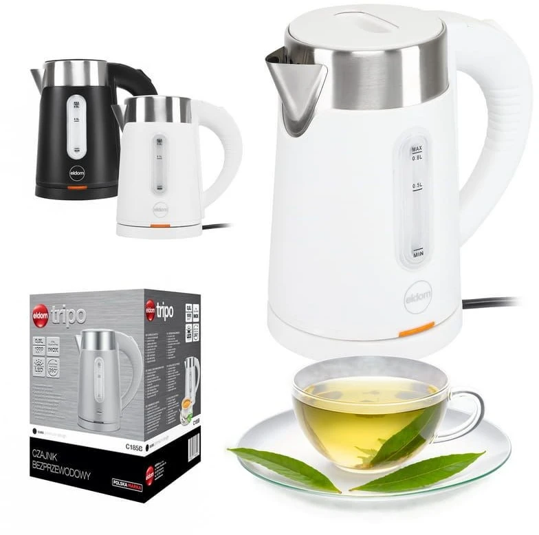 ELDOM C185 B TRIPO CORDLESS KETTLE 0.8 L 1000 W Baltas