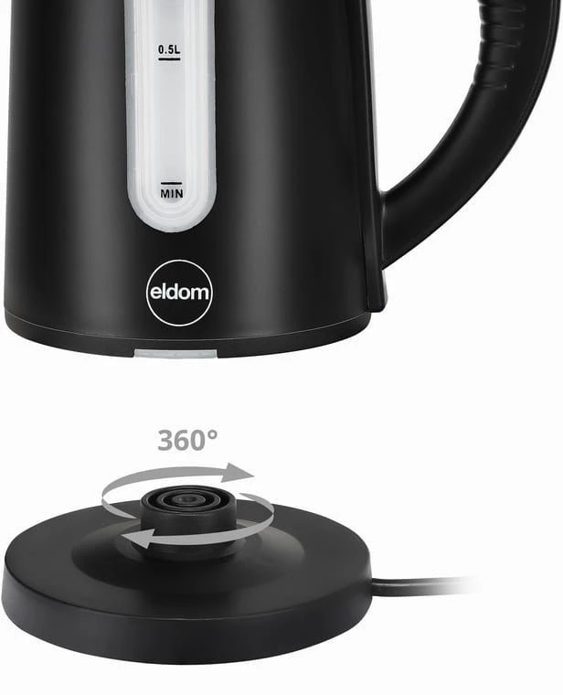 ELDOM C185 C TRIPO CORDLESS KETTLE 0.8 L 1000 W Juodas