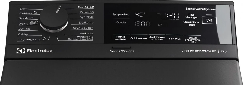 Electrolux Skalbimo mašina top ew6t3372dp 7kg, so, ciemnoszara