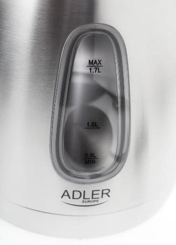 Adler | Virdulys | AD 1223 | Standard | 2200 W | 1.7 L | Nerūdijantis plienas | 360° rotational base | Nerūdijantis plienas