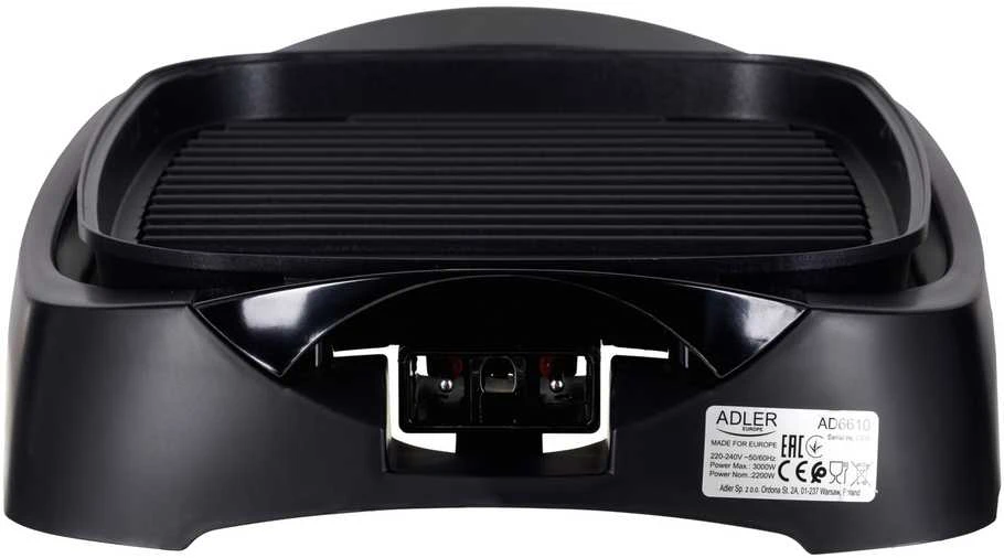 Adler | Electric Grilis | AD 6610 | Table | 3000 W | Juodas