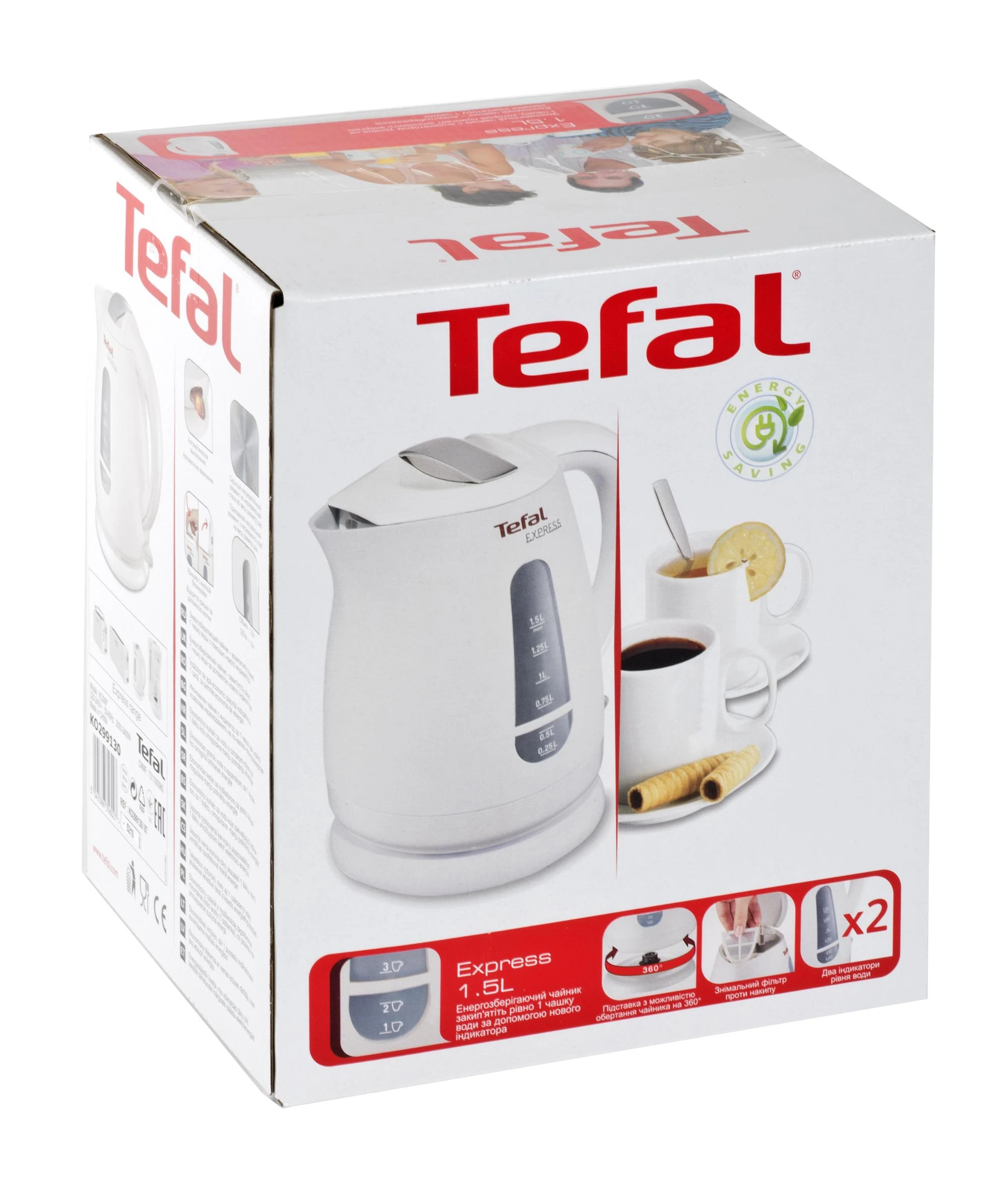 Tefal KO299130 Express elektrinis virdulys 1,5 L Balta 2200 W