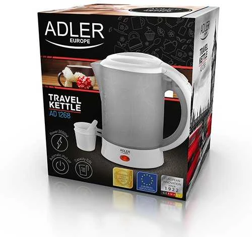 Elektrinis virdulys adler ad 1268 (600w 0.6l; spalva balta)