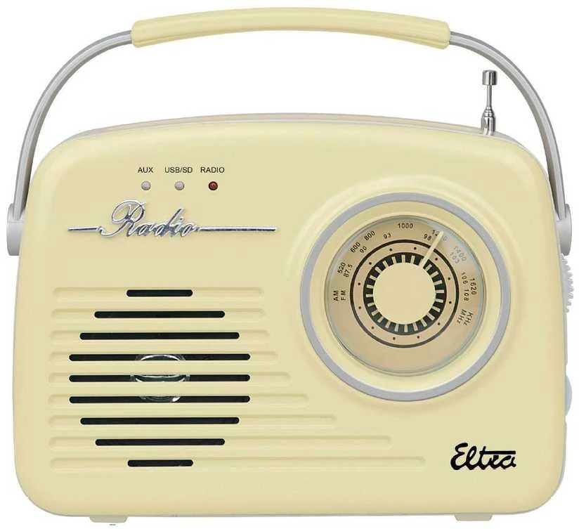 Radijas Eltra Radijas LUIZA RETRO SP-11 MP3 USB SD Vanilla