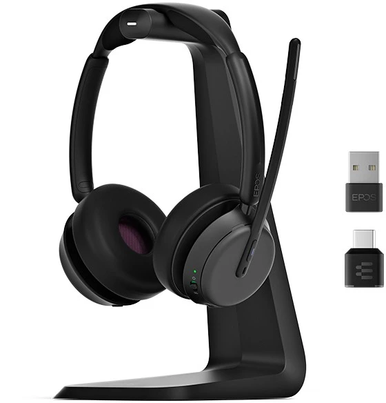 Ausinės Epos IMPACT 1000 MS UC ANC WL USB-C+A stovas