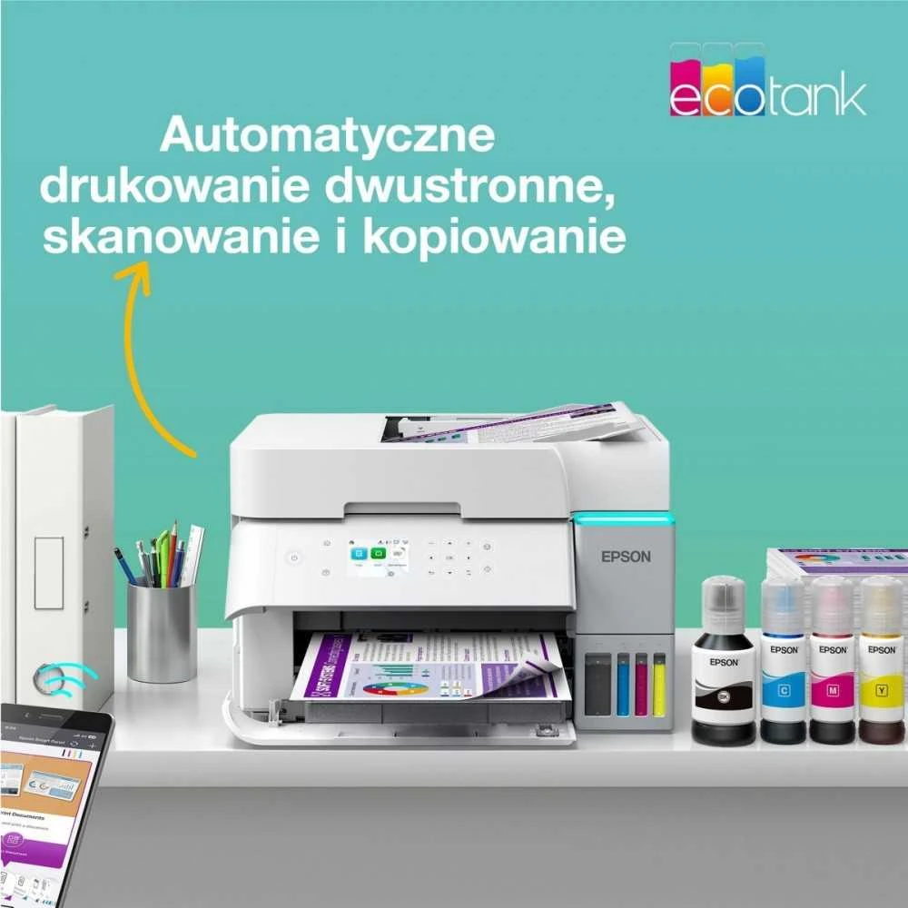 Spausdintuvas Epson | daugiafunkcis įrenginys | EcoTank L6376 | Inkjet | Spalvotas | A4 | Wi-Fi | Baltas