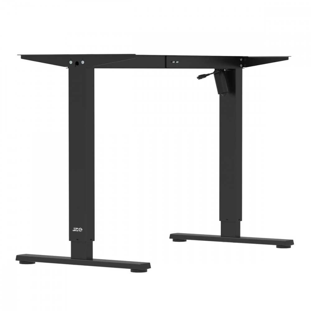 Biurko Ergo Office elektrinis aukščio reguliavimo stalas, maks. aukštis 1160 mm, maks. apkrova - 80 kg, be stalviršio, darbui sėdint arba stovint, juodas, ER-40