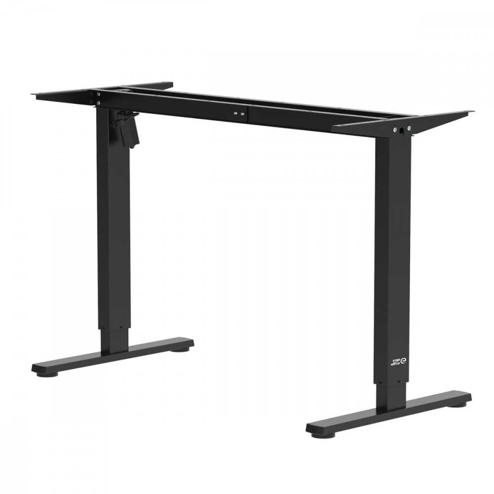 Biurko Ergo Office elektrinis aukščio reguliavimo stalas, maks. aukštis 1160 mm, maks. apkrova - 80 kg, be stalviršio, darbui sėdint arba stovint, juodas, ER-40