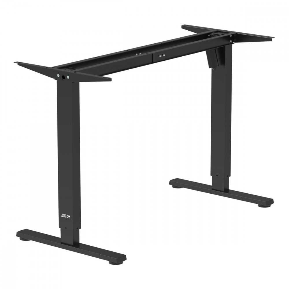 Biurko Ergo Office elektrinis aukščio reguliavimo stalas, maks. aukštis 1160 mm, maks. apkrova - 80 kg, be stalviršio, darbui sėdint arba stovint, juodas, ER-40