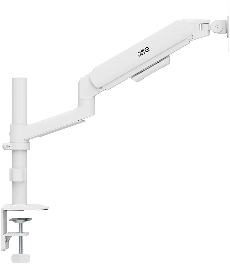 Laikiklis „Ergo Office“ monitoriaus laikiklis/pakabiklis, dujinė spyruoklė, 17"-32", 1-10kg, matinės baltos spalvos, maks. VESA 100x100, ER-691 W