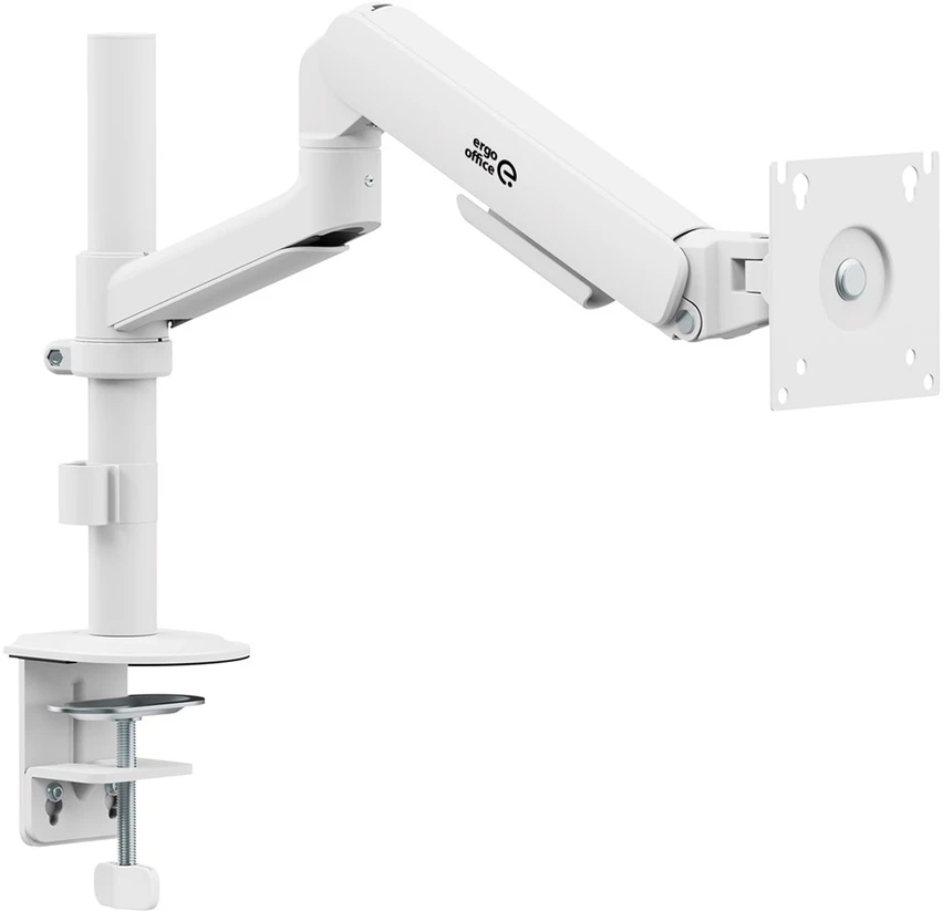 Laikiklis „Ergo Office“ monitoriaus laikiklis/pakabiklis, dujinė spyruoklė, 17"-32", 1-10kg, matinės baltos spalvos, maks. VESA 100x100, ER-691 W