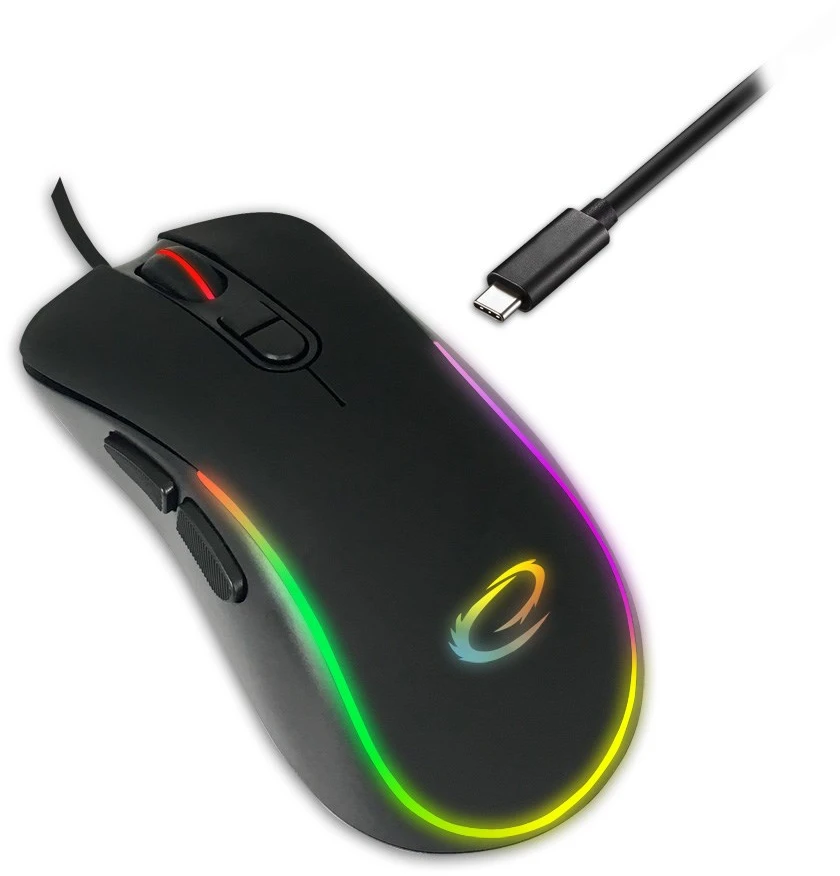 „Esperanza 7d“ su laidu žaidimų pelė „Hesperis“ su USB-C, EGM303