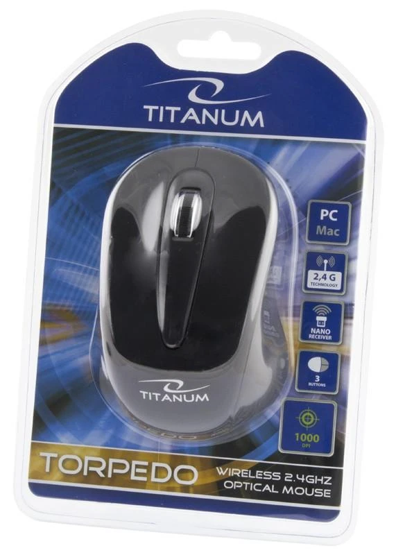 Titanum Belaidė pelė Esperanza TM104, juoda